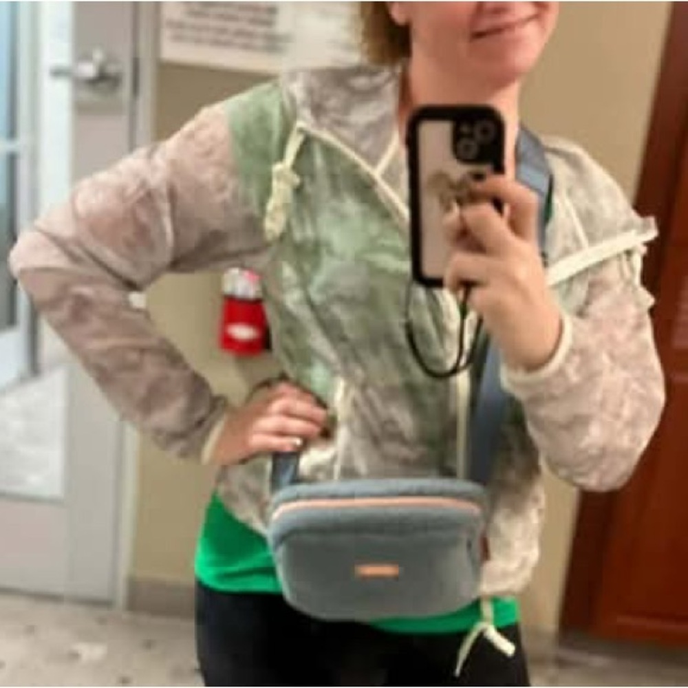 ZYIA Active Women’s Sage Camo Bomber Jacket Lightweight Windbreaker